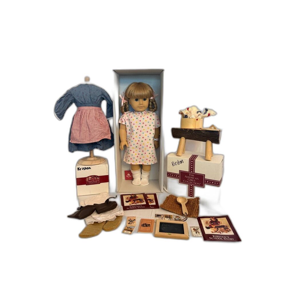 Pleasant Company American Girl Kirsten Doll Lot w/ Outfit Accessories & Box LNIB